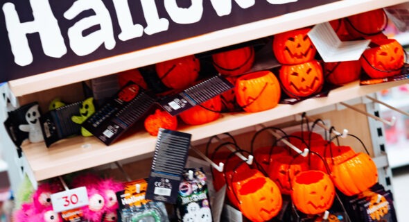 Halloweenské dekorace v Central Kladno