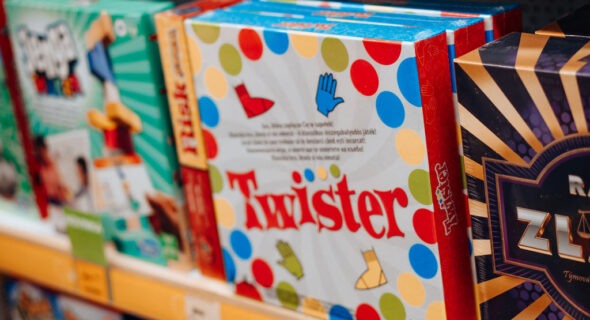 Twister hra v prodejně Pompo v Central Kladno