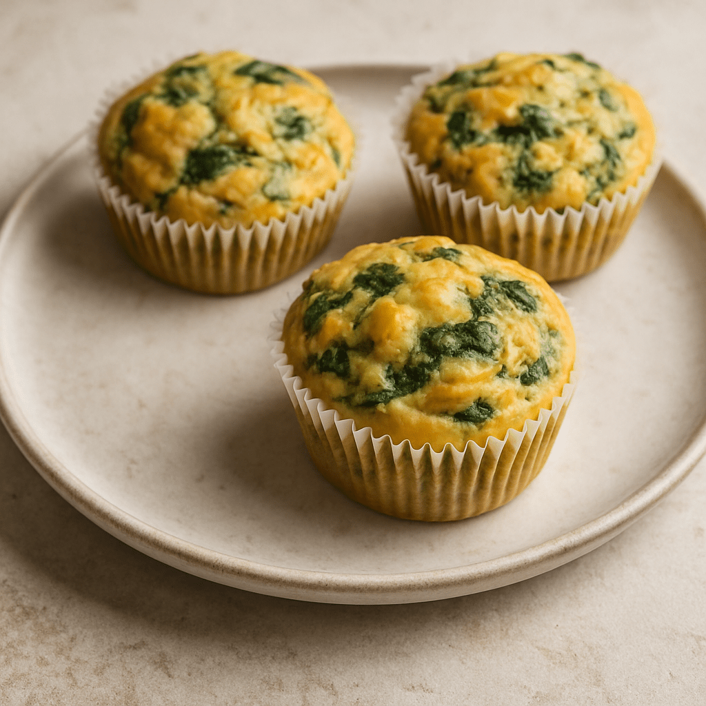 slané muffiny se špenátem