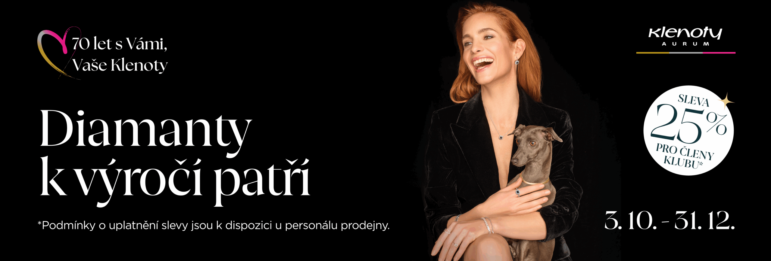 Klenoty Aurum sleva 25% na diamanty