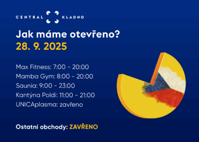 otevírací doba během státního svátku Central Kladno