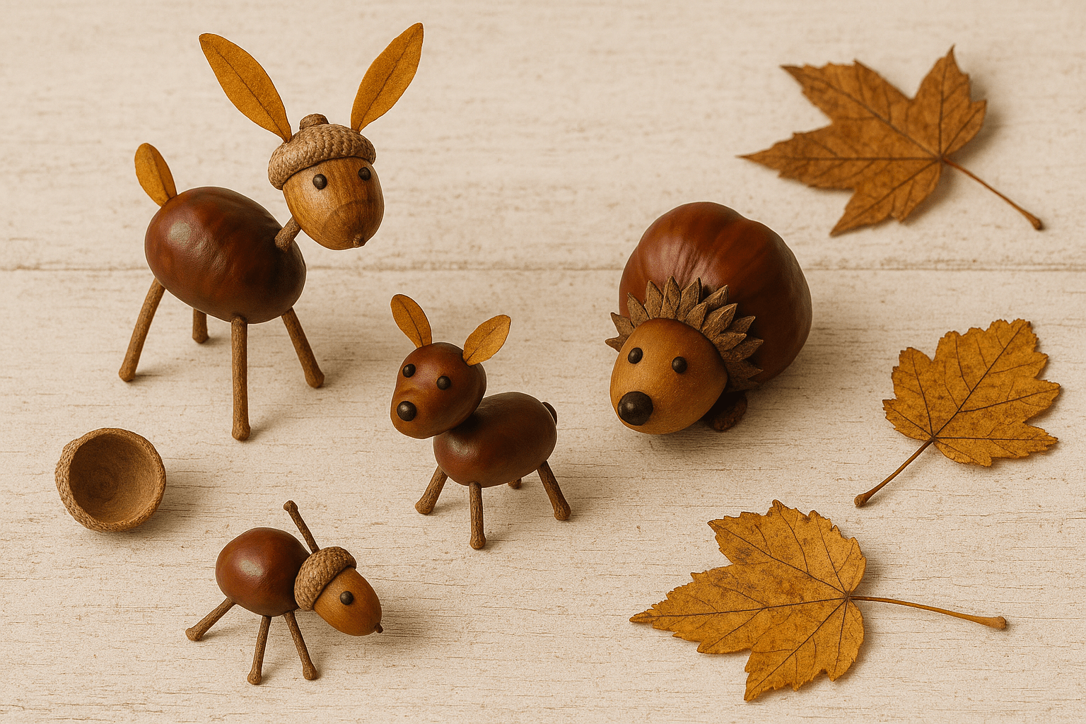 zvířátka z kaštanů
