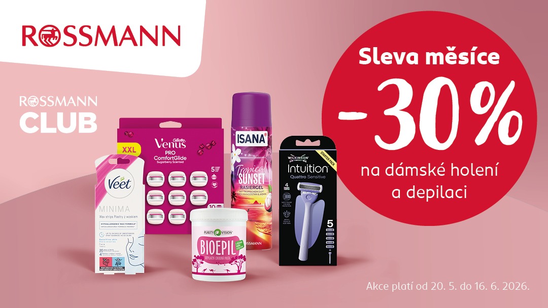 Rossmann sleva na dámské holení a depilaci