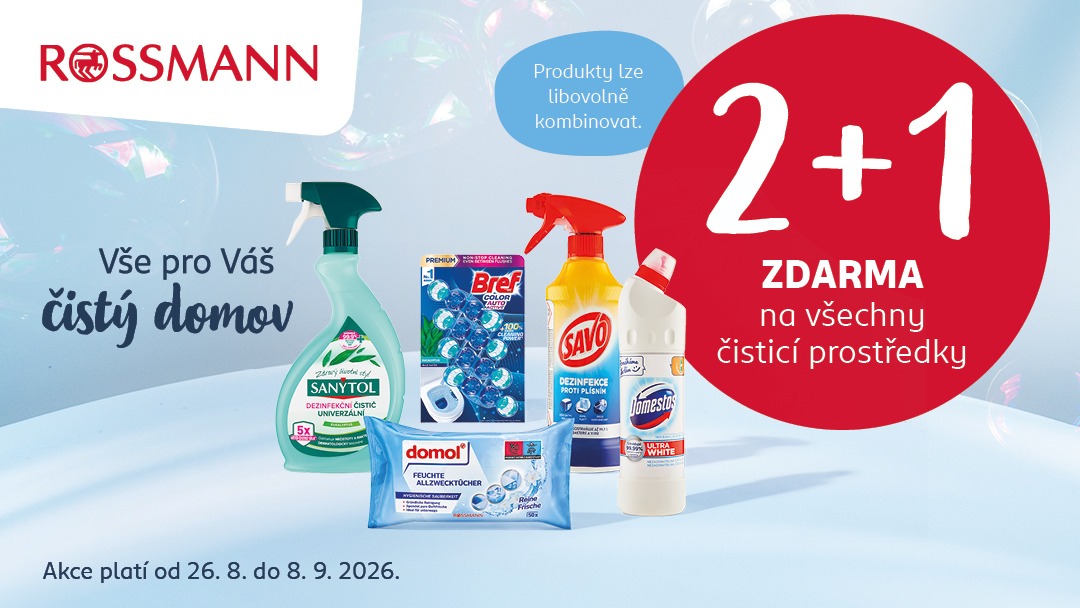 Rossmann čistící prostředky 2+1 zdarma